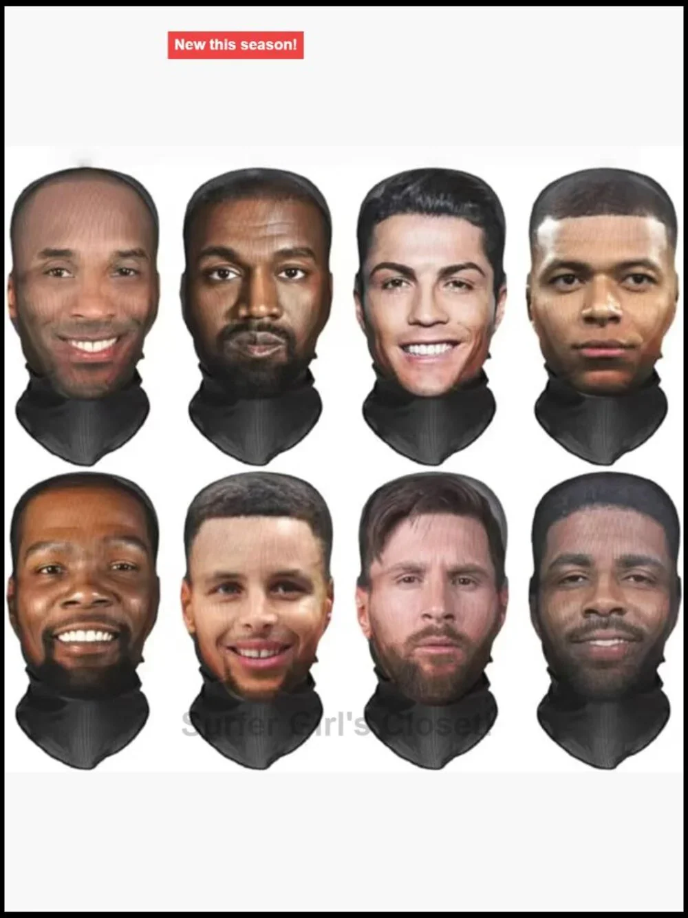 3D Digital Print Funny Portrait Balaclava - Multi-Functional Outdoor Face Mask,